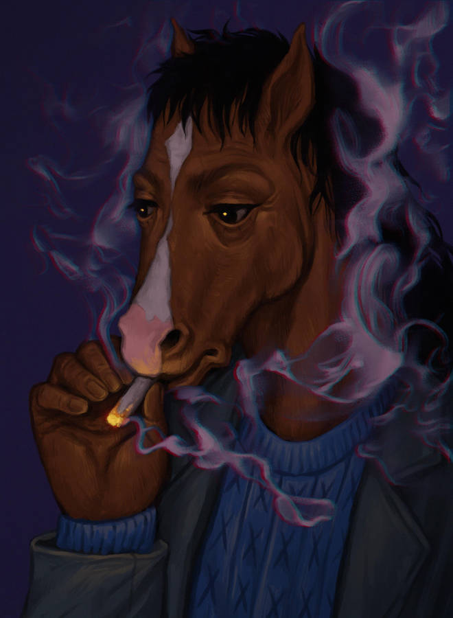 Painted Art Bojack Horseman Wallpaper