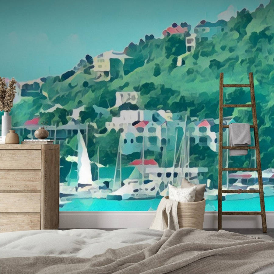 Painting Of Sint Maarten's Bay Wallpaper