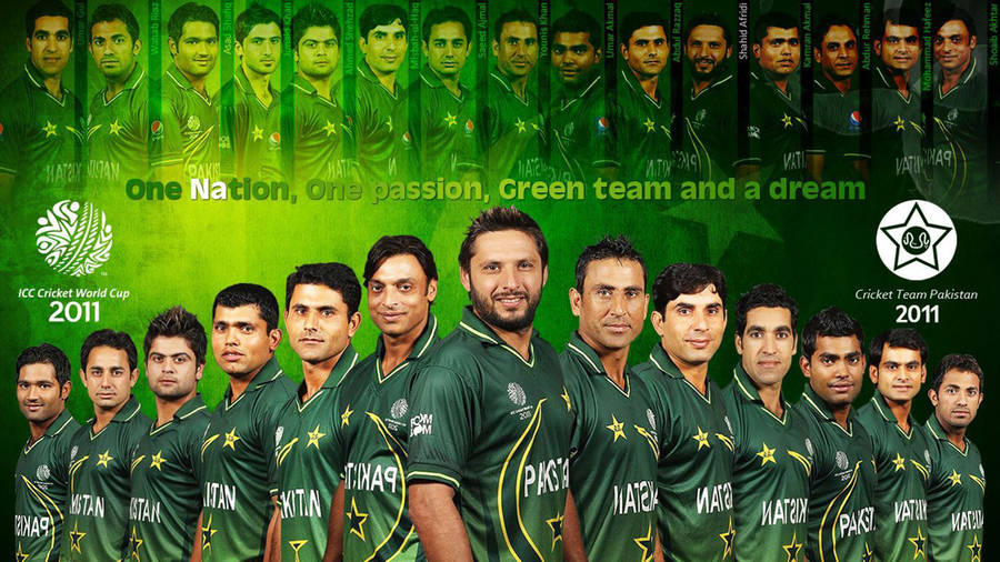 Pakistan Cricket 2011 Team Lineup Wallpaper