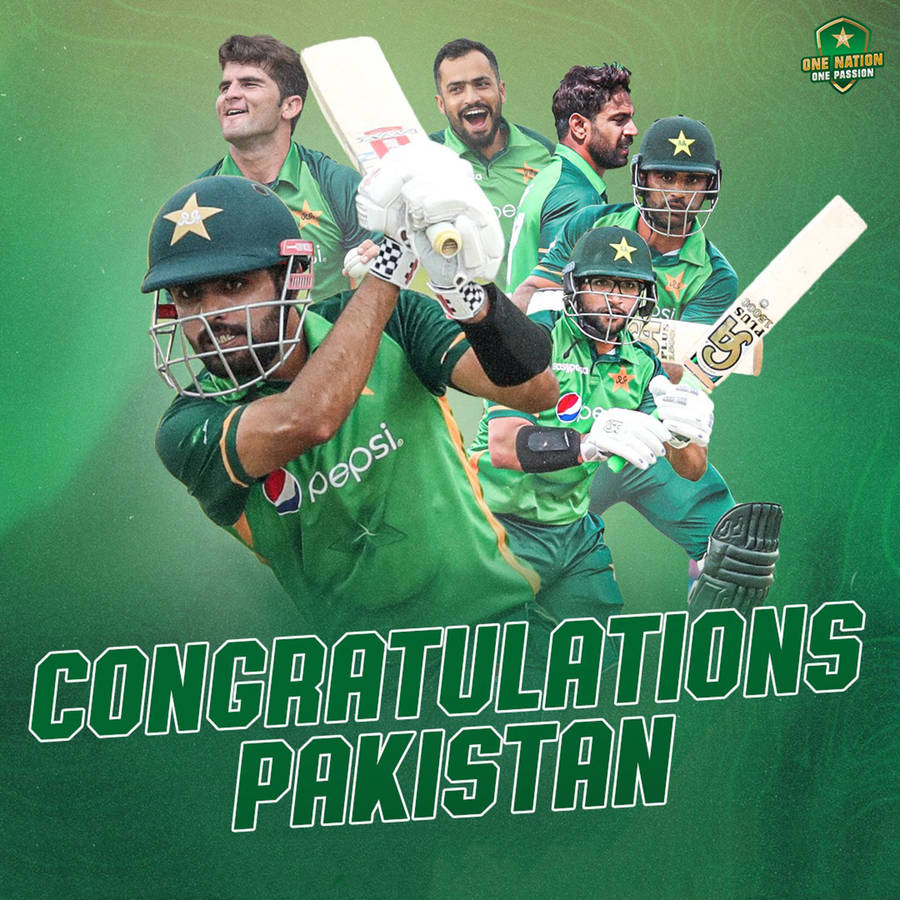 Pakistan Cricket Triumph Poster Wallpaper