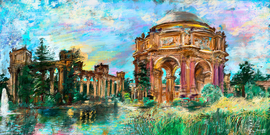 Palace Of Fine Arts Artwork Wallpaper