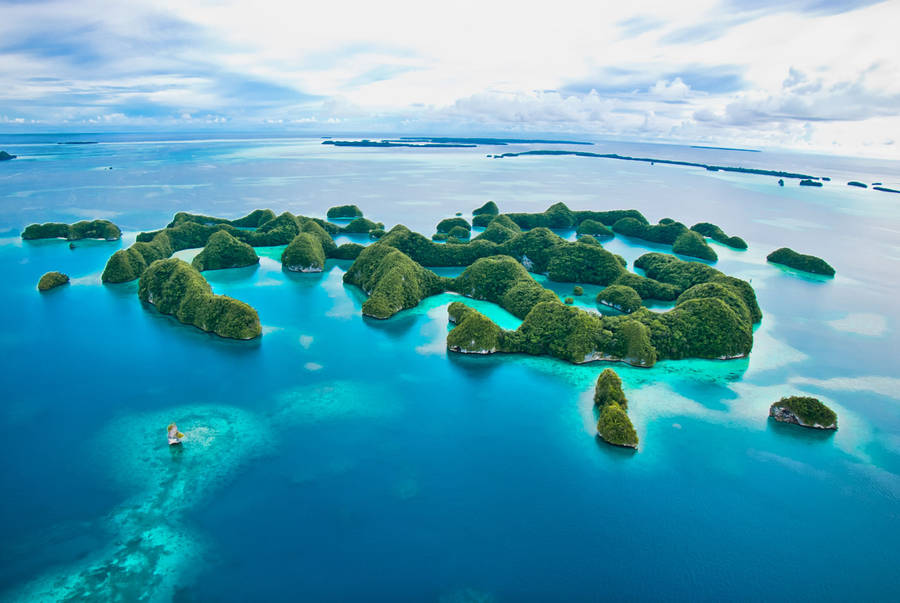 Palau Awe-struck Rock Islands Wallpaper