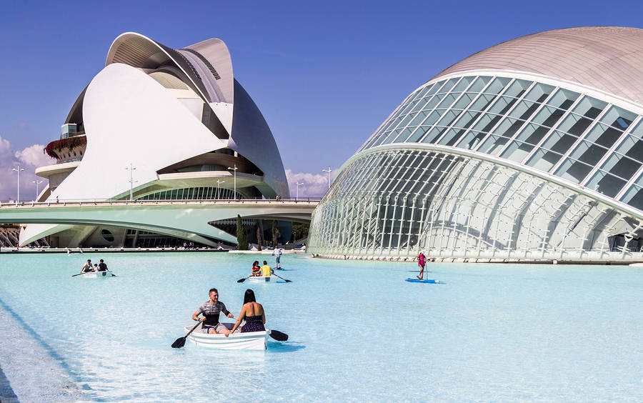 Palau De Les Arts Cultural Center Valencia Wallpaper