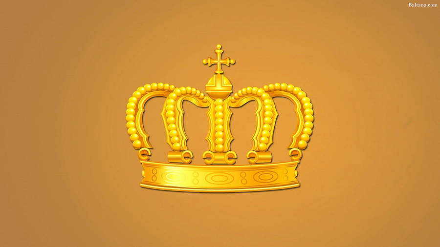 Pale Orange King And Queen Crown Wallpaper