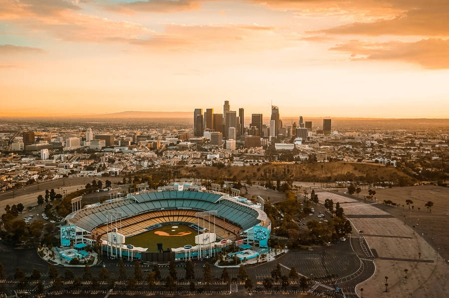 Pale Orange Los Angeles Sunset Wallpaper