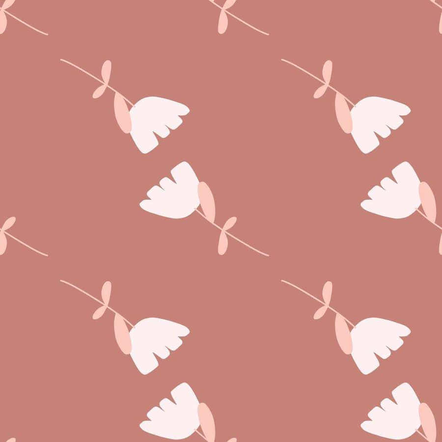 Pale Pink Floral Pattern Wallpaper