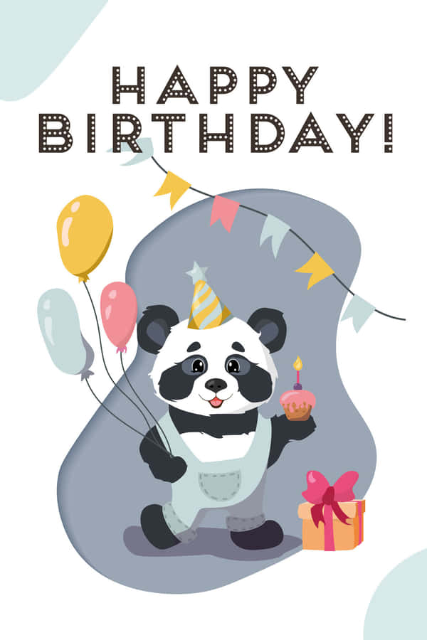 Panda Birthday Celebration Wallpaper