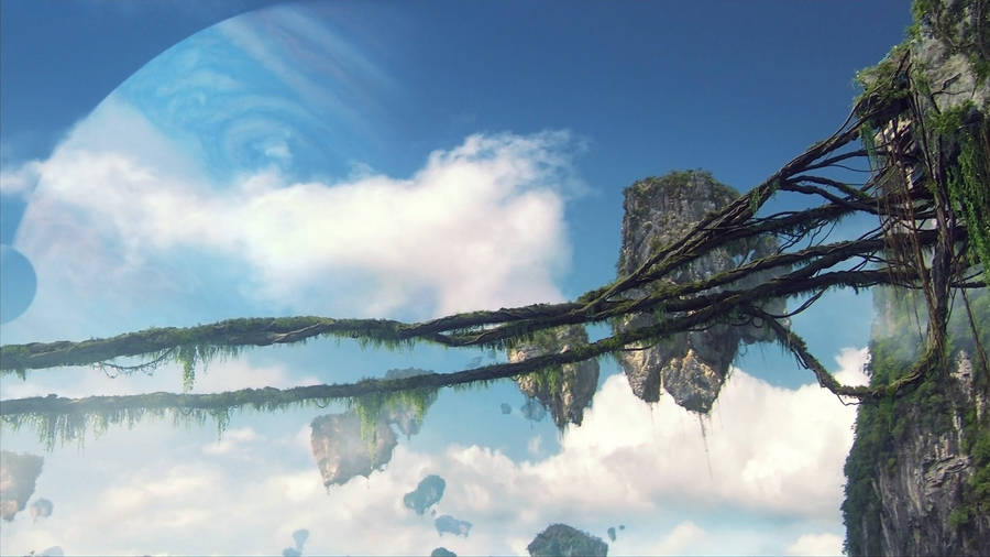 Pandora Floating Rocks In Sky Wallpaper