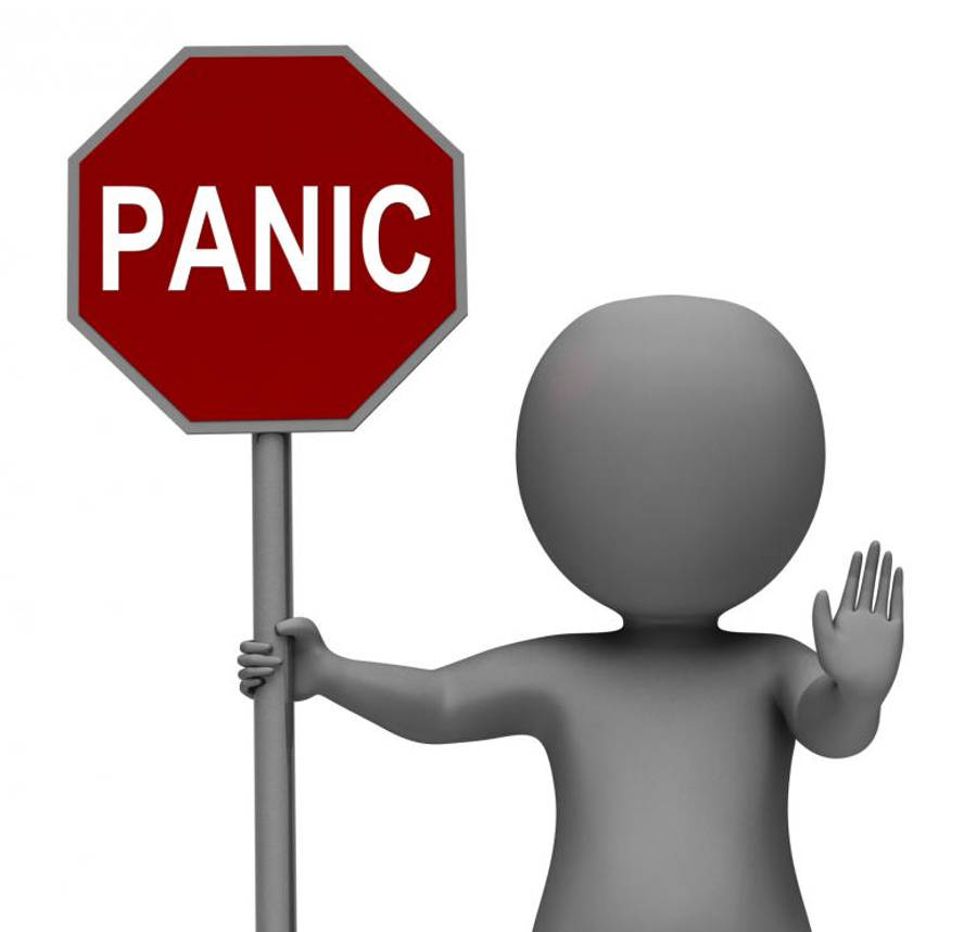 Panic Signboard Warning Wallpaper