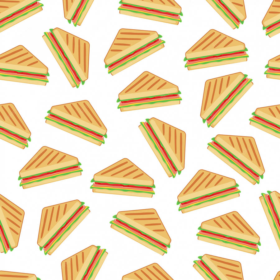 Panini Sandwich Vector Art Wallpaper