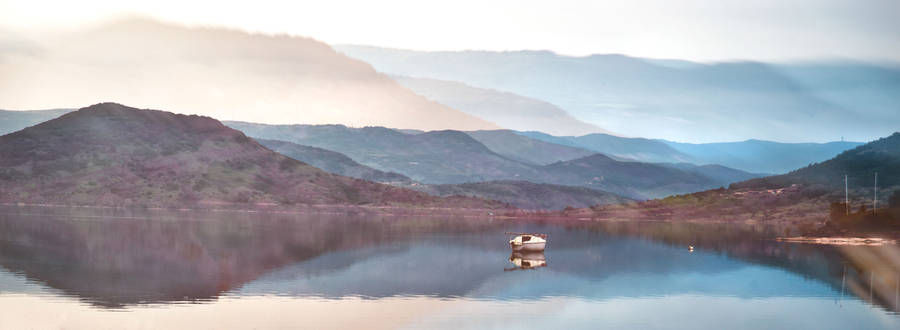 Panoramic Calming Sea Wallpaper