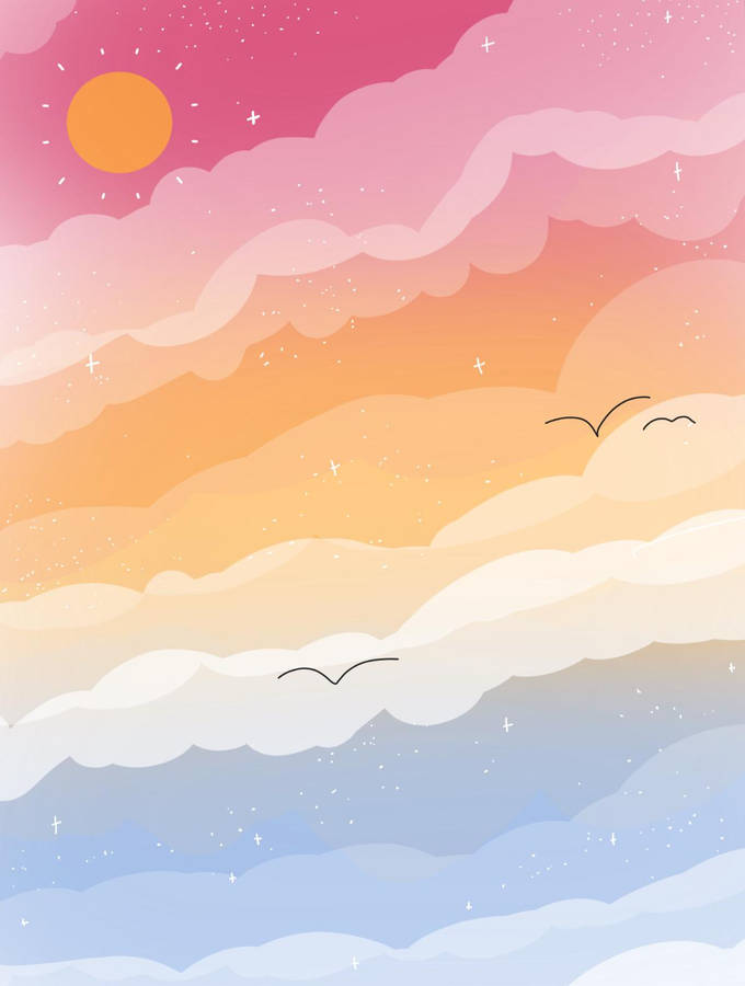 Pansexual Pastel Sky Art Wallpaper