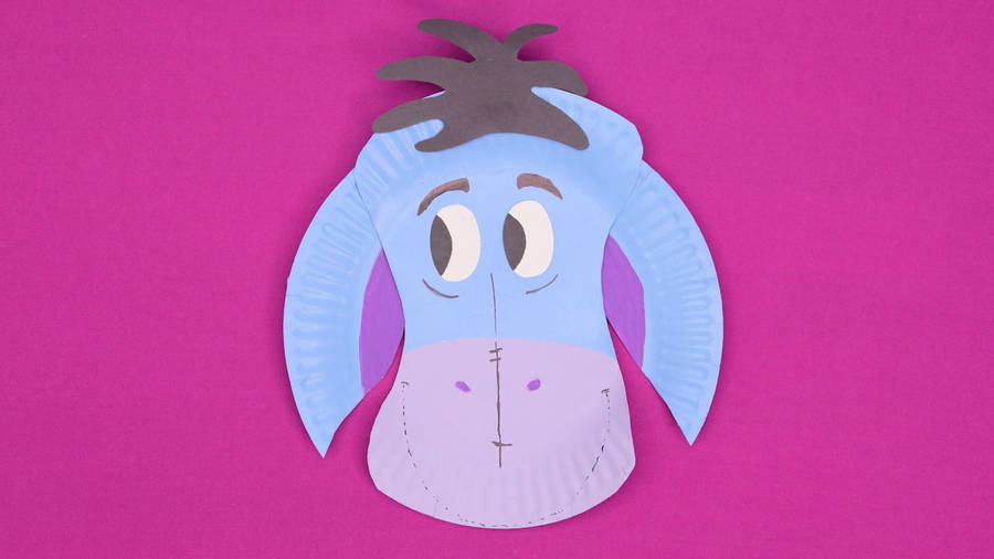 Paper Eeyore Head Wallpaper