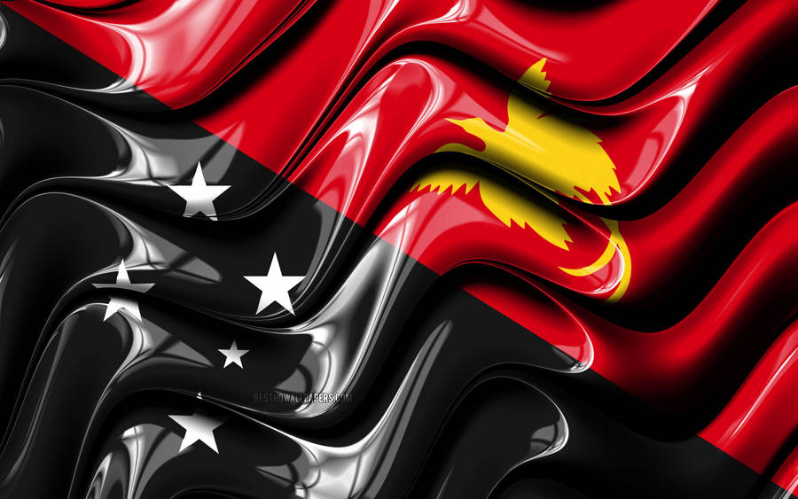 Papua New Guinea Flag Digital Art Wallpaper