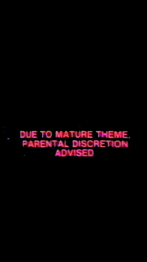 Parental Discretion Text Pink Baddie Background Wallpaper