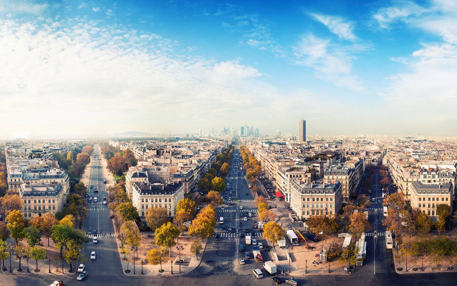 Paris Arc De Triomphe Avenues Wallpaper