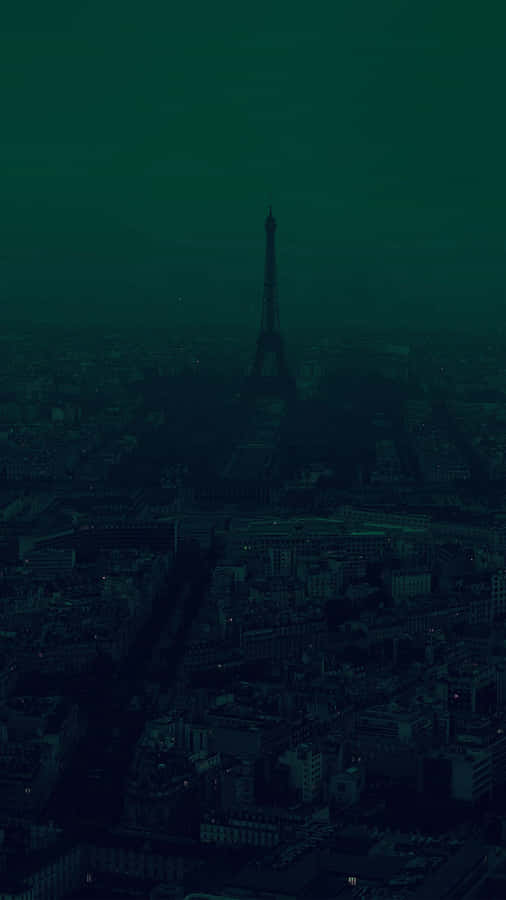 Paris - Eiffel Tower - Green Wallpaper Wallpaper