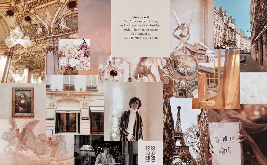 Paris Indie Art Collage Wallpaper