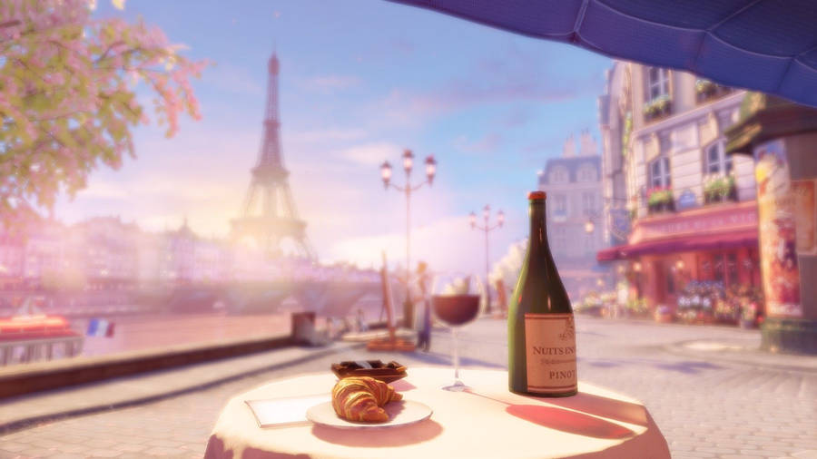 Paris Sunrise Breakfast Wallpaper