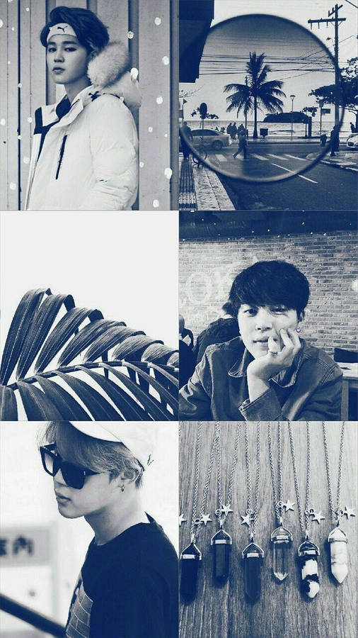 Park Jimin Aesthetic Collage Wallpaper