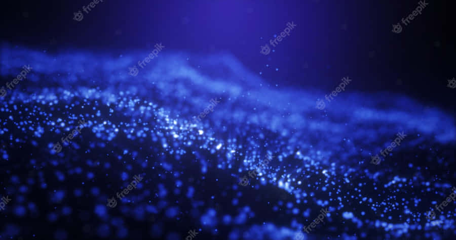 Particular Glow Of Blue Energy Waves Wallpaper