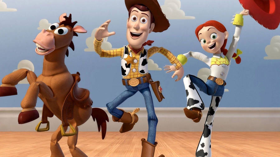 Partying Bullseye Toy Story Wallpaper