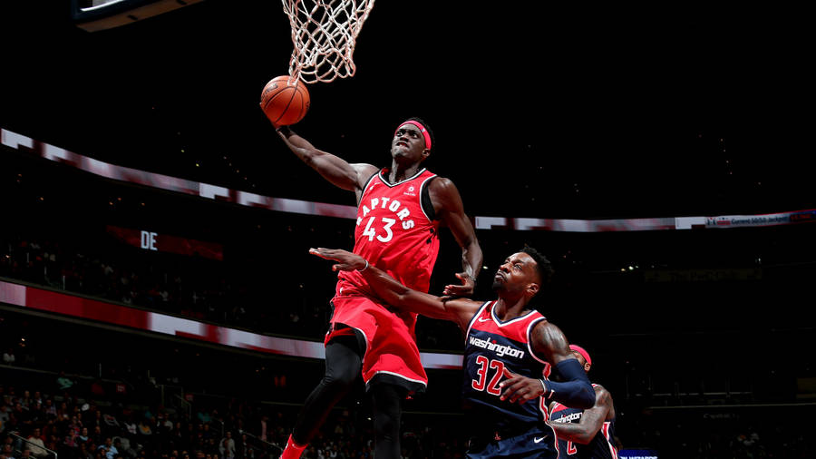 Pascal Siakam Dunking Vs Wizards Wallpaper