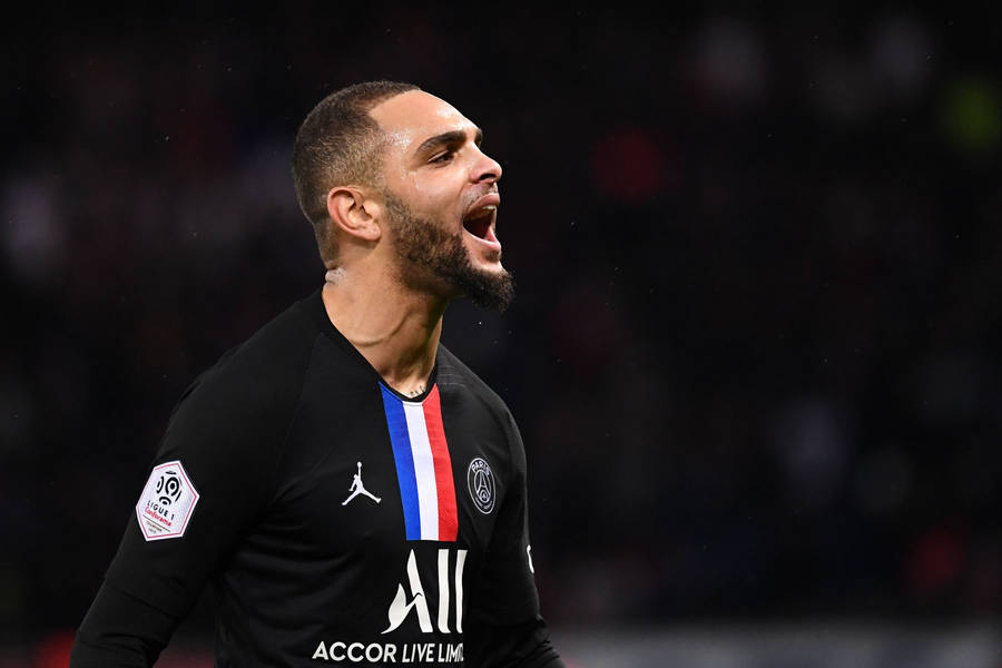 Passionate Moment Of Layvin Kurzawa On The Field Wallpaper