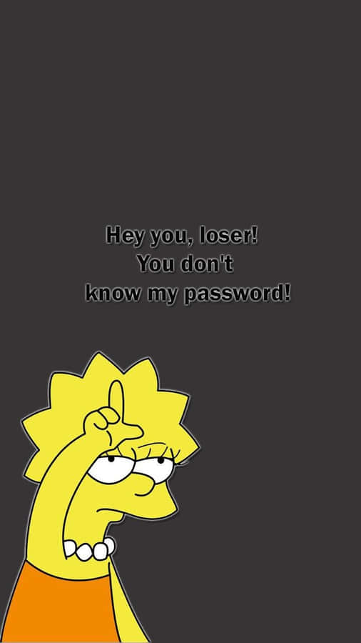 Password Taunt Yellow Cartoon Character Wallpaper