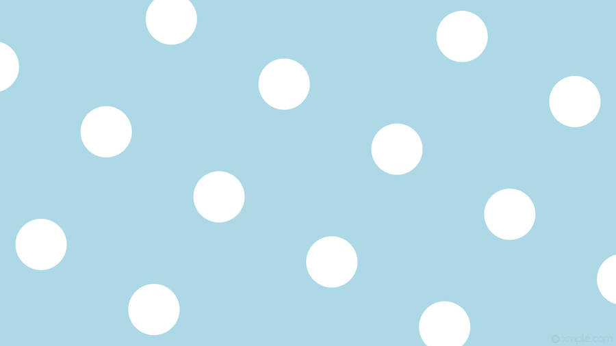 Pastel Blue And White Polka Dots Wallpaper