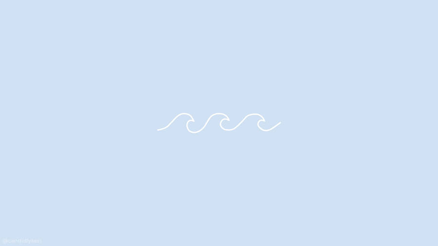 Pastel Blue Background With Wave Wallpaper