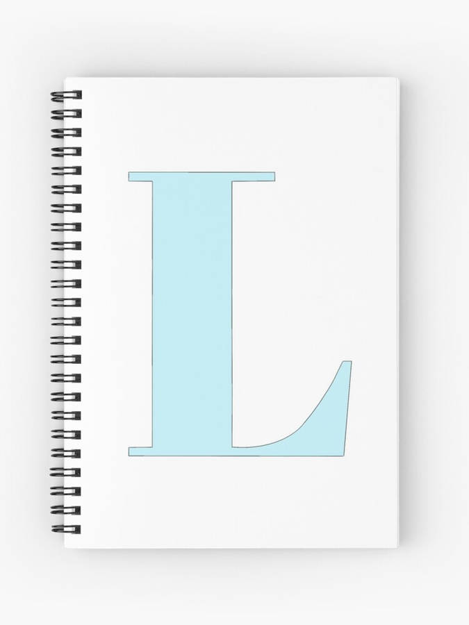 Pastel Blue Letter L On Notebook Wallpaper