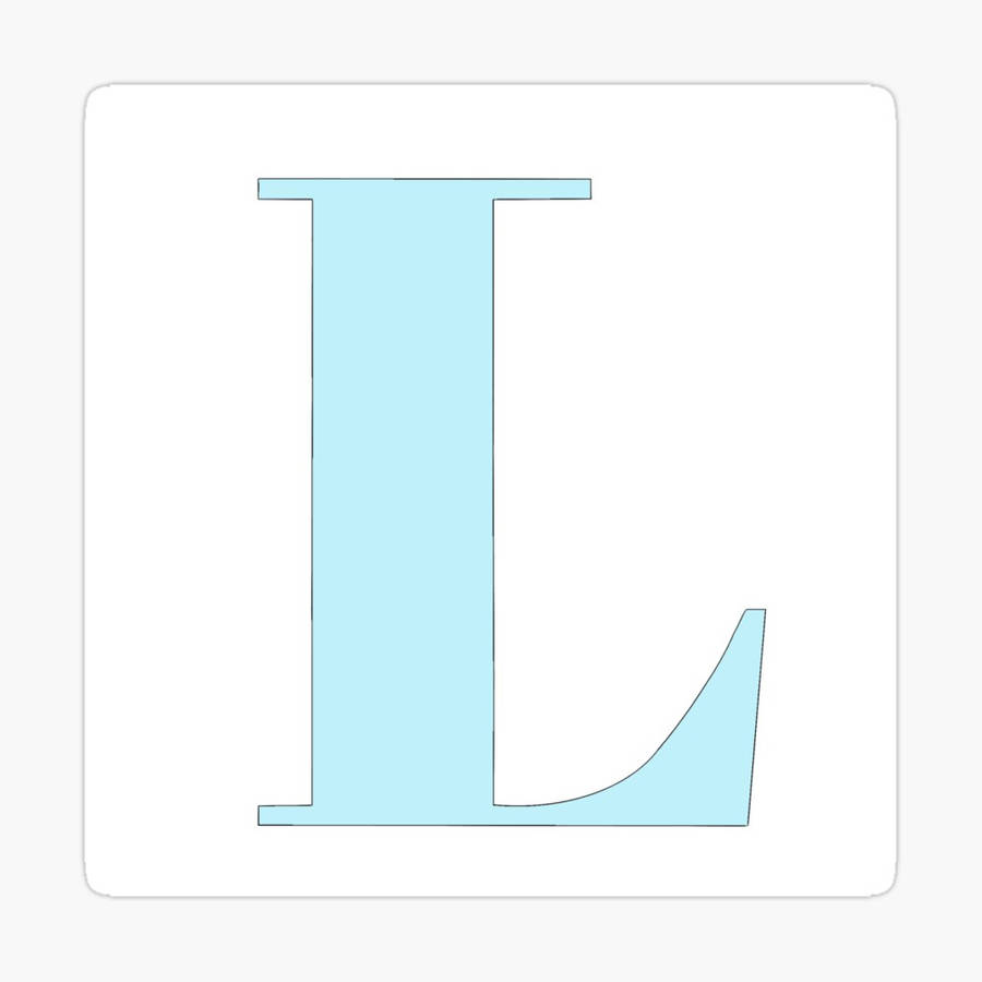 Pastel Blue Letter L Standing Tall Wallpaper