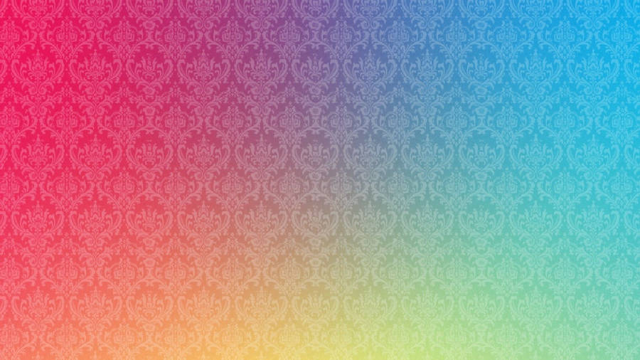 Pastel Bright Colorful Vintage Pattern Wallpaper
