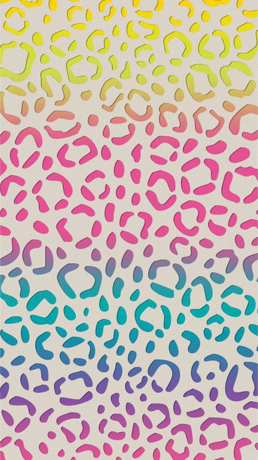 Pastel-colored Cute Leopard Print Wallpaper