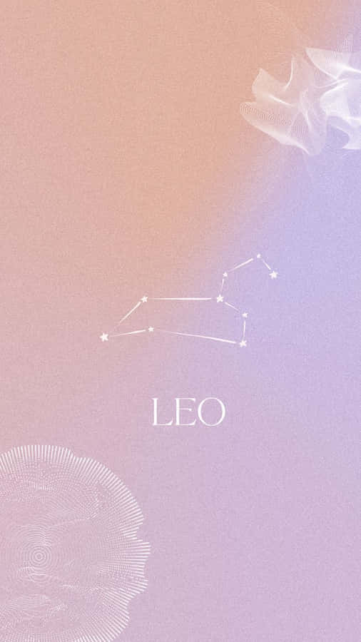 Pastel Colored Leo Zodiac Constellation Wallpaper