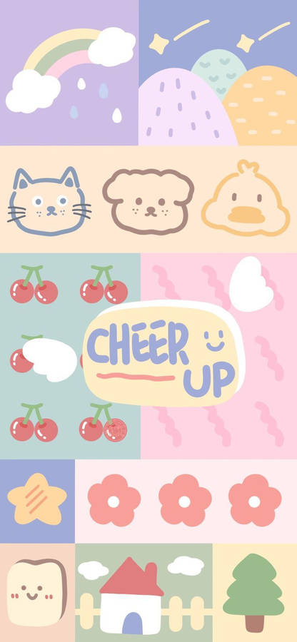 Pastel Cute Characters And Drawing Wallpaper