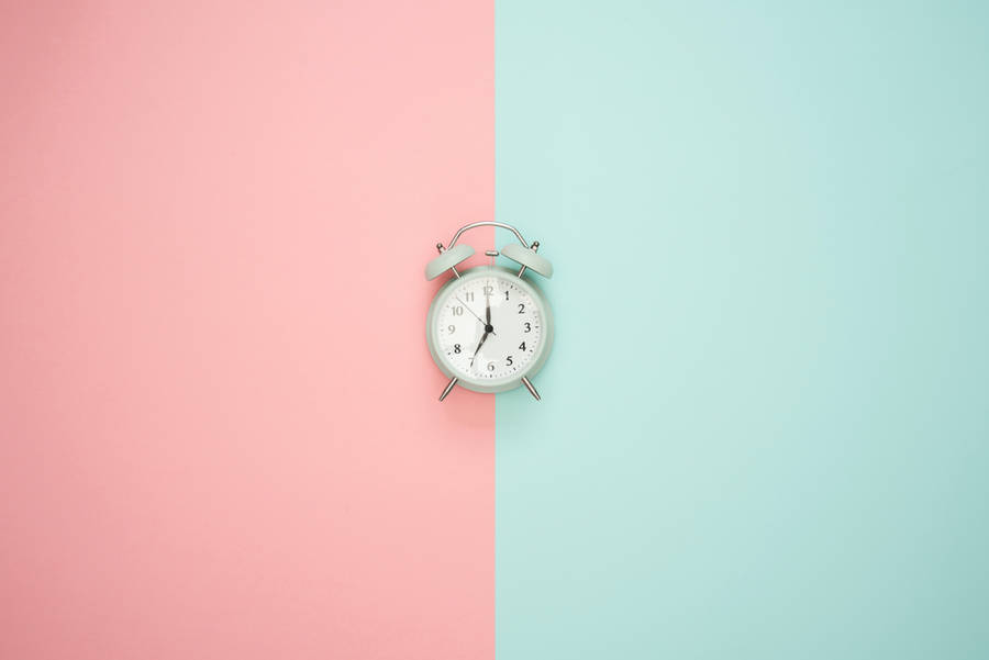 Pastel Green Alarm Clock Wallpaper