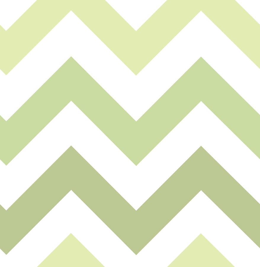 Pastel Green Zig-zag Design Wallpaper