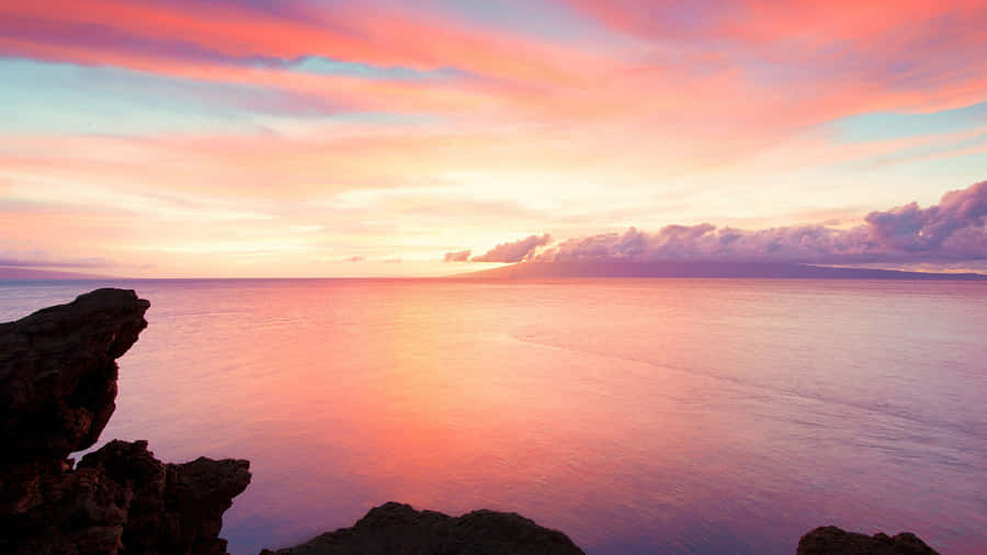 Pastel Ocean View Nice Desktop Wallpaper