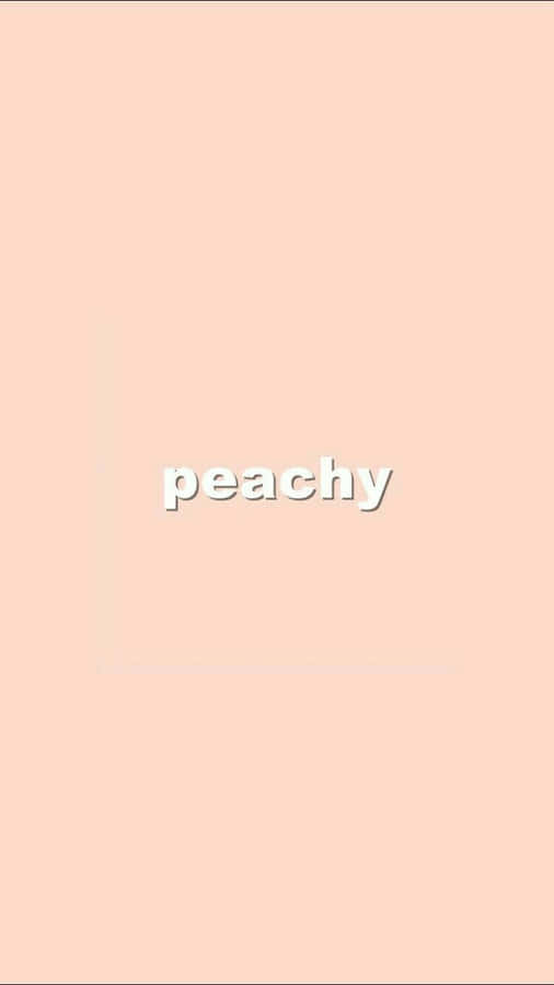Pastel Peach White Text Aesthetic Wallpaper