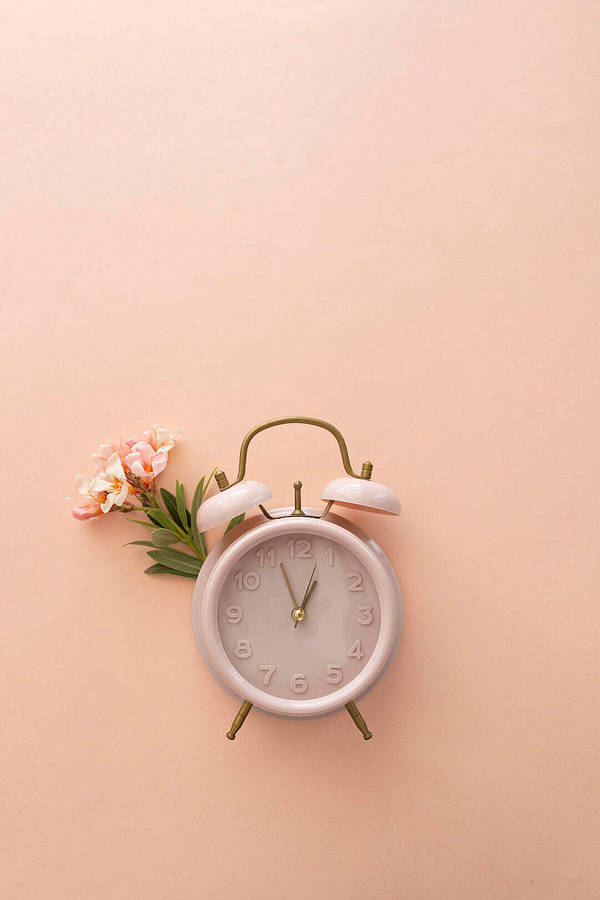 Pastel Phone Clock Wallpaper