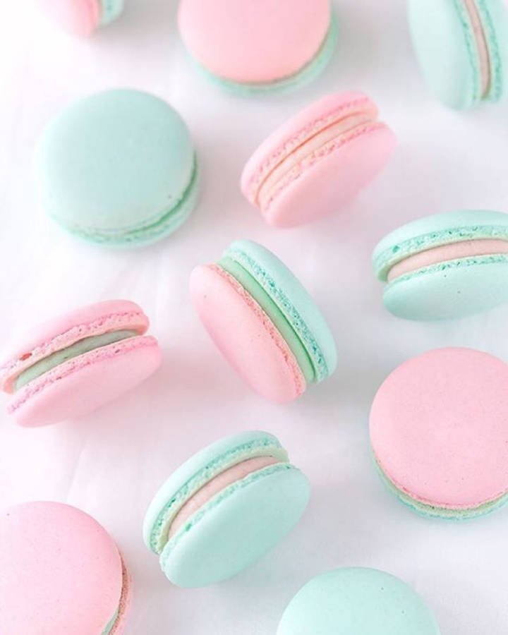 Pastel Pink Blue Macaron Wallpaper