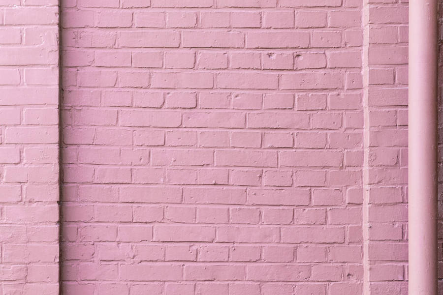 Pastel Pink Brick Wall Wallpaper