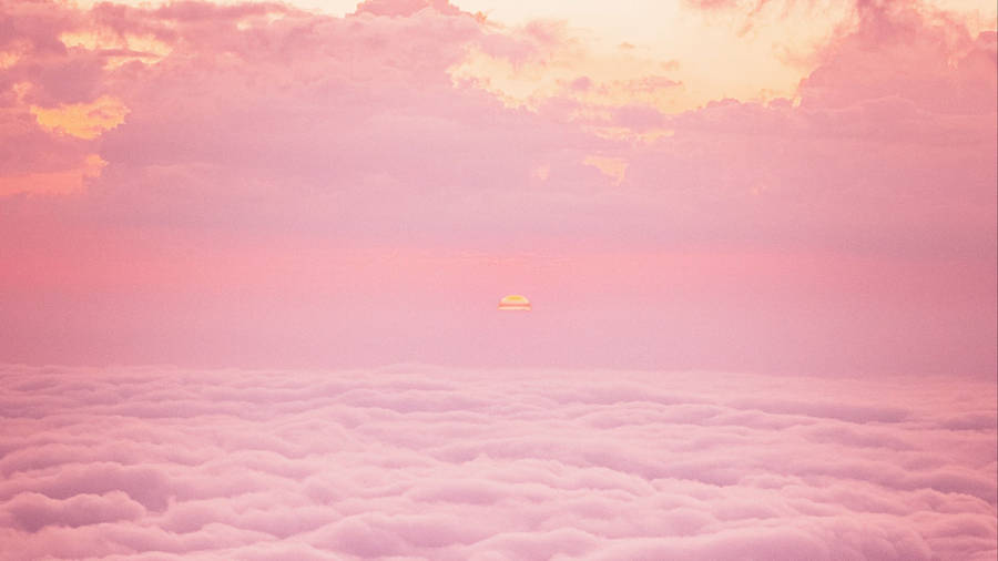 Pastel Pink Sunset Clouds Wallpaper