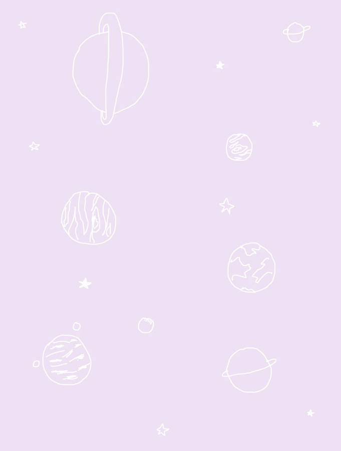 Pastel Purple Tumblr Planet Wallpaper