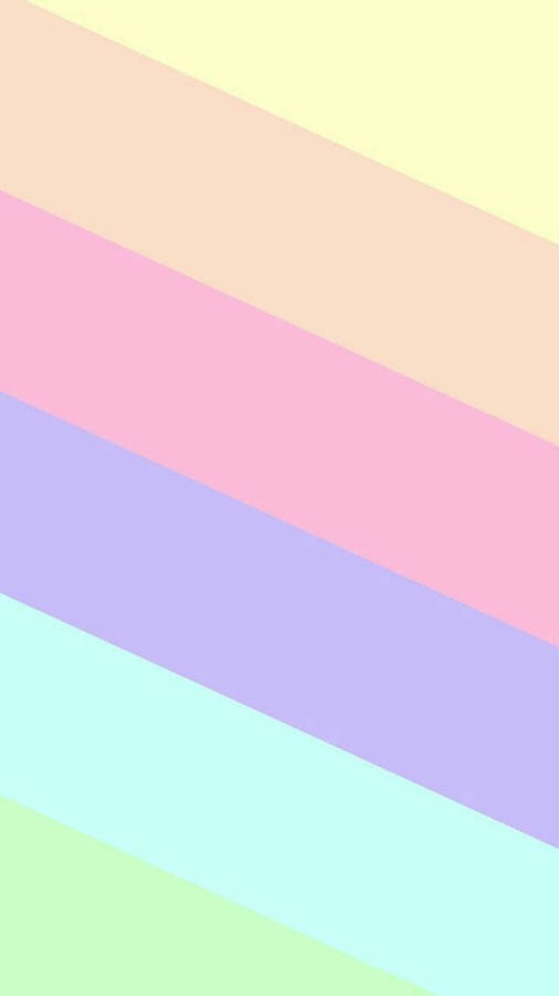 Pastel Rainbow Diagonal Stripes Wallpaper