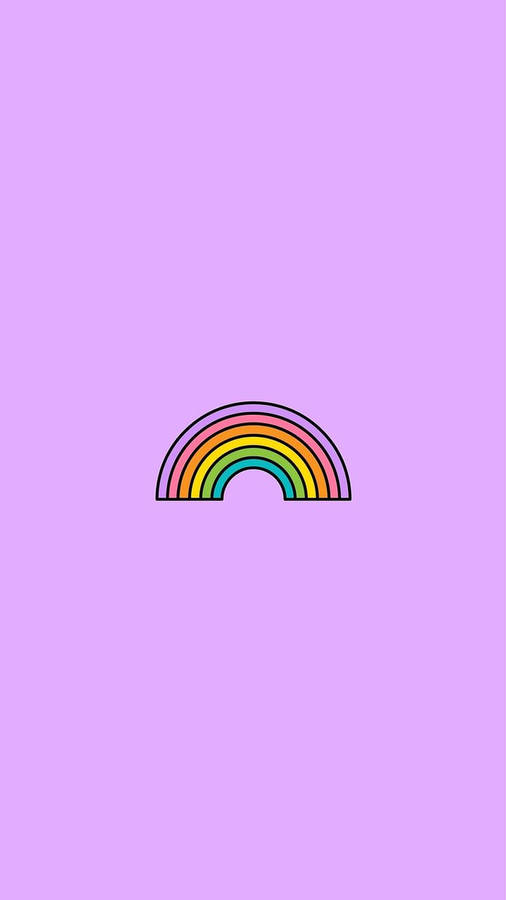 Pastel Rainbow In Purple Background Wallpaper