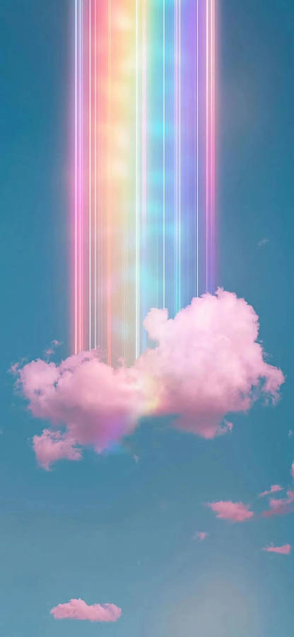 Pastel Rainbow Laser Lights Wallpaper