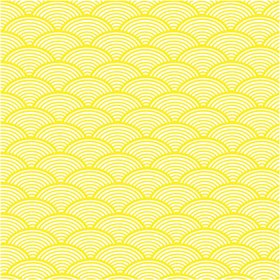 Pastel Yellow Scallop Patterns Wallpaper